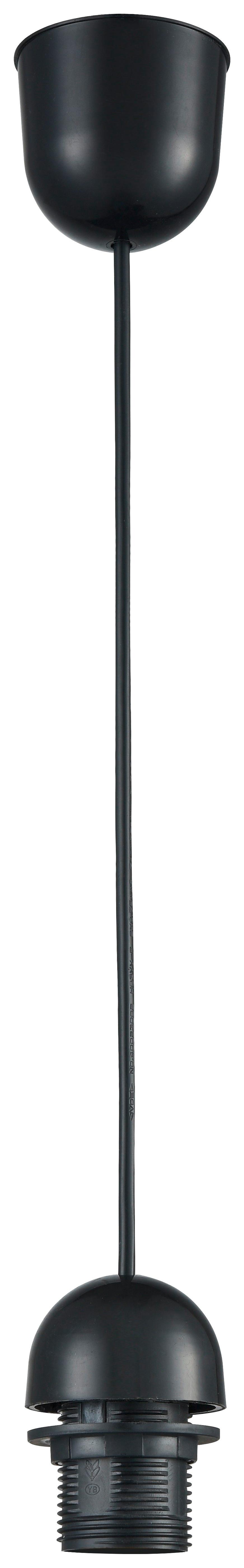 Schnurpendel Anita max. 60 Watt - Schwarz, Kunststoff (150cm) - Modern Living