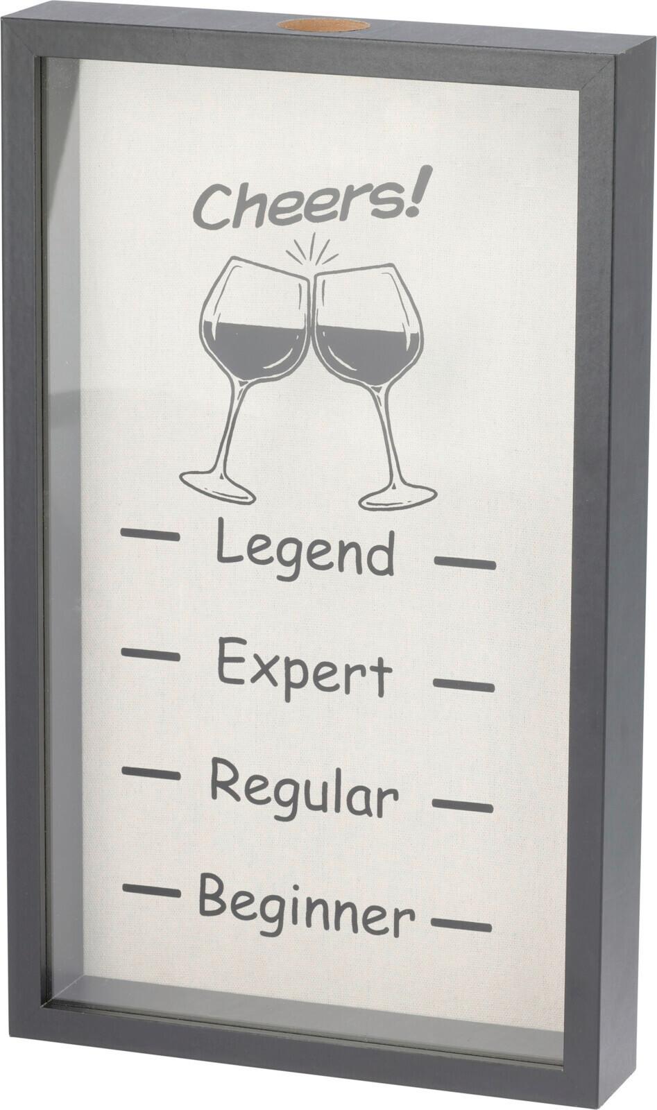 Fali Dekoráció Cheers - faalapú anyag/Üveg (21/35/4,5cm)