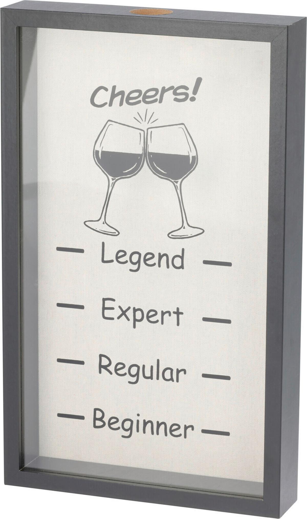 Fali Dekoráció Cheers - faalapú anyag/Üveg (21/35/4,5cm)