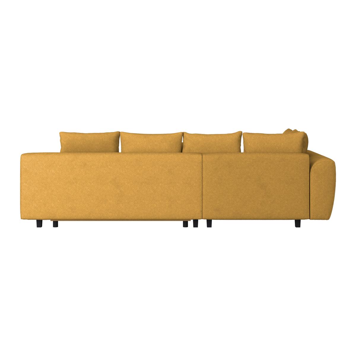 Kutna Garnitura Mendoza - boje senfa/crna, Design, tekstil/drvo (197/309cm) - Modern Living