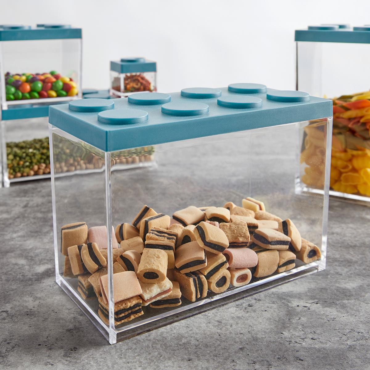 POJEMNIK KUCHENNY GIOVA - niebieski/przezroczysty, tworzywo sztuczne (10/20/15,5cm)