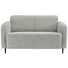 2-Sitzer-Sofa Marone Hellgrau Teddystoff - Hellgrau/Schwarz, MODERN, Textil/Metall (140/76/90cm) - Livetastic