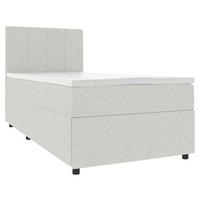 Boxbett Odin Grau ca. 120x200cm - Schwarz/Grau, KONVENTIONELL, Kunststoff/Textil (120/200cm) - Based