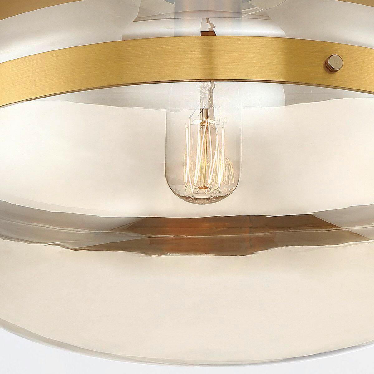 Mennyezeti Lámpa Qn-Nottingham-F-M-Ab - sárgarézszínű, Konventionell, üveg/fém (34,8/23,5cm) - Elstead Lighting