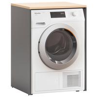 Waschmaschinenschrank SOLEA Anthrazit - Eichefarben/Anthrazit, MODERN, Holzwerkstoff (67,1/96/60cm) - MID.YOU