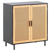 Komoda Wl6.828 - črna/rjava, Konvencionalno, kovina/leseni material (80/86,5/40cm) - Livetastic