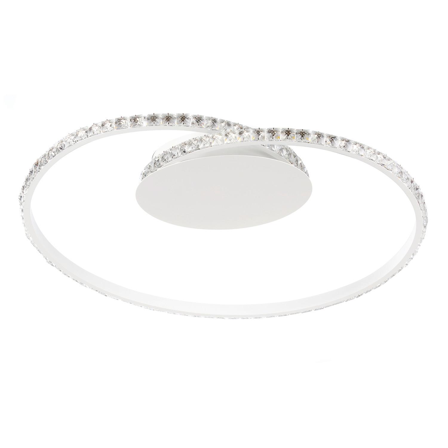 LED-Deckenleuchte Eden Weiß max. 26 Watt - Weiß, Design, Metall (50/10/43cm)