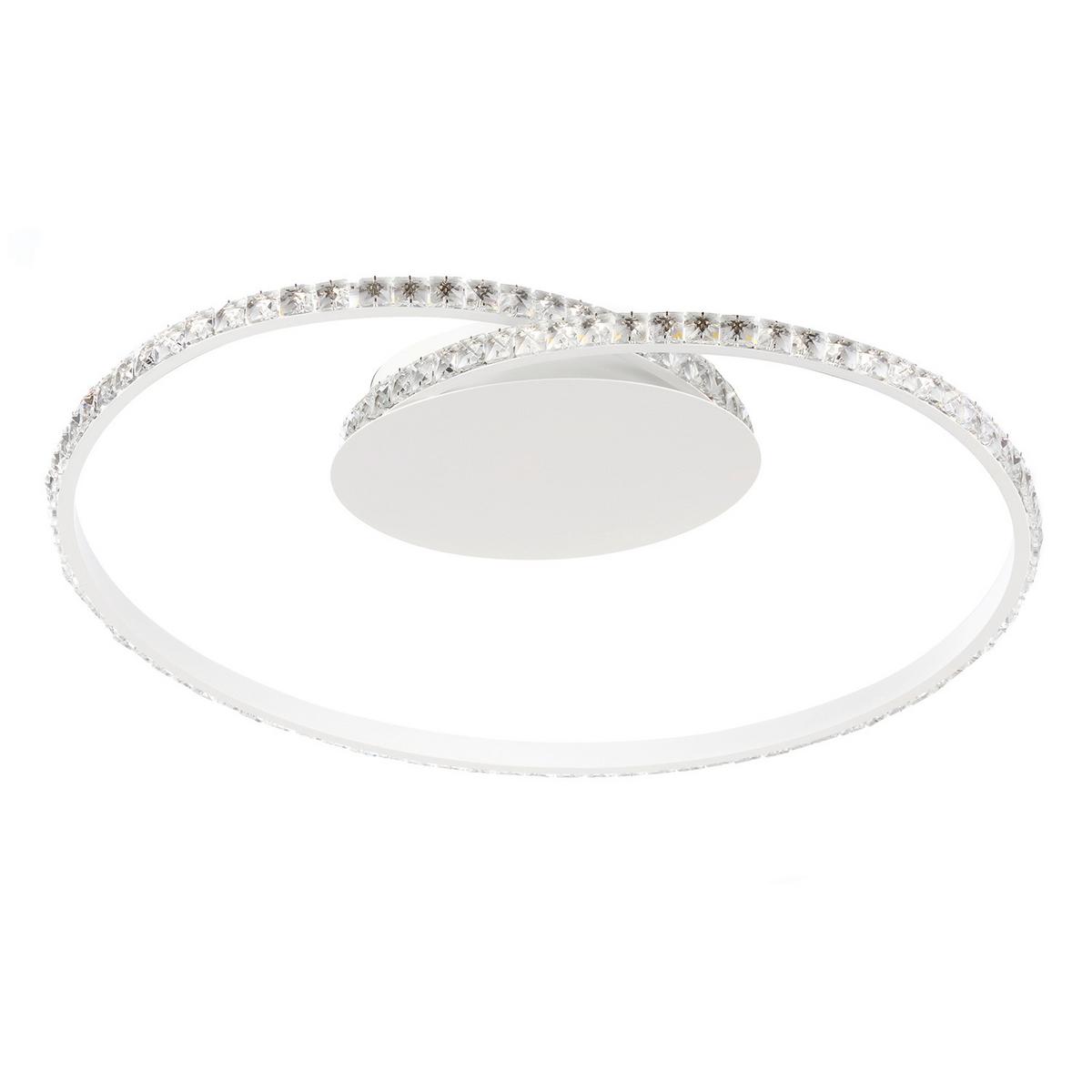 LED-Deckenleuchte Eden Weiß max. 26 Watt - Weiß, Design, Metall (50/10/43cm)