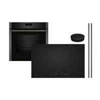 Backofenset BXPOWER8M Graphitfarben - Graphitfarben, MODERN, Glas/Metall (59,4/59,5/54,8cm) - Neff