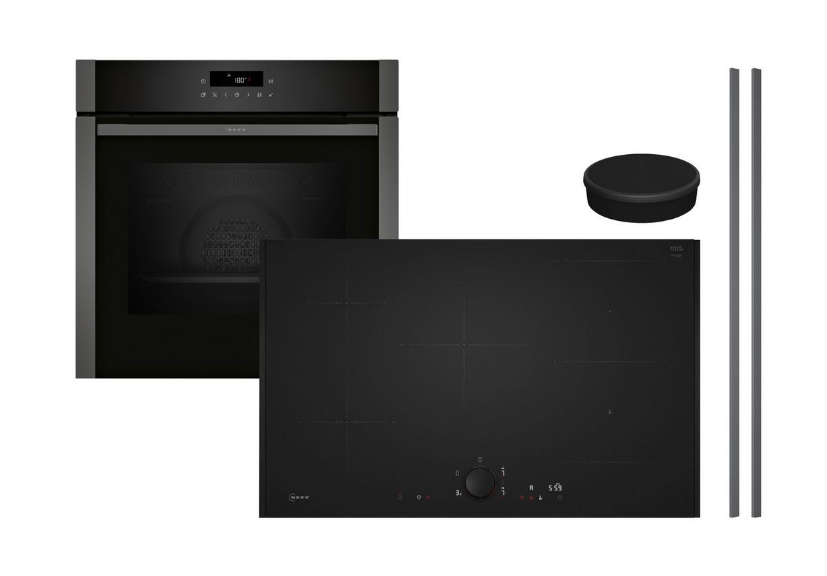 Backofenset BXPOWER8M Graphitfarben - Graphitfarben, MODERN, Glas/Metall (59,4/59,5/54,8cm) - Neff