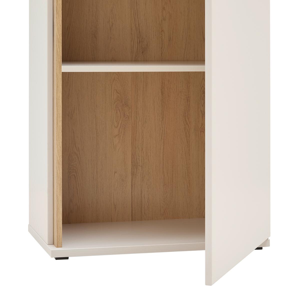 Večnamenska Omara Antonio -Exklusiv- - črna/barve hrasta, Moderno, umetna masa/leseni material (61/190/38cm) - Mömax