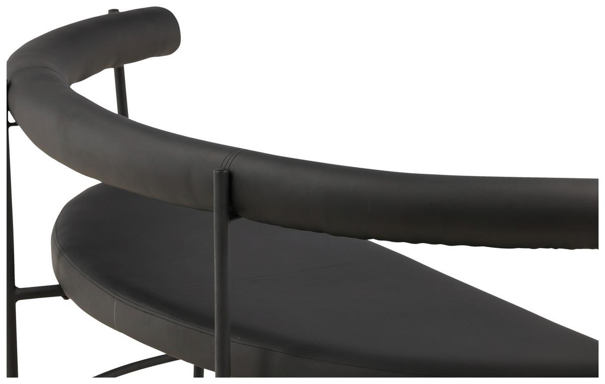 SITZBANK STALLHAGEN - Schwarz, Design, Textil/Metall (165/75/51cm) - Livetastic