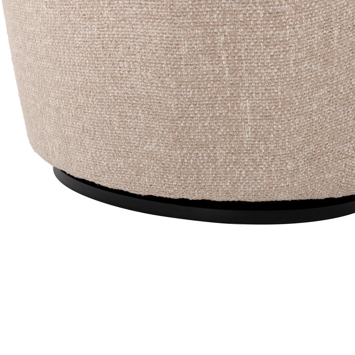 Cocktailsessel Serra Naturfarben - Schwarz/Naturfarben, Design, Kunststoff/Textil (70/68/77cm) - Livetastic