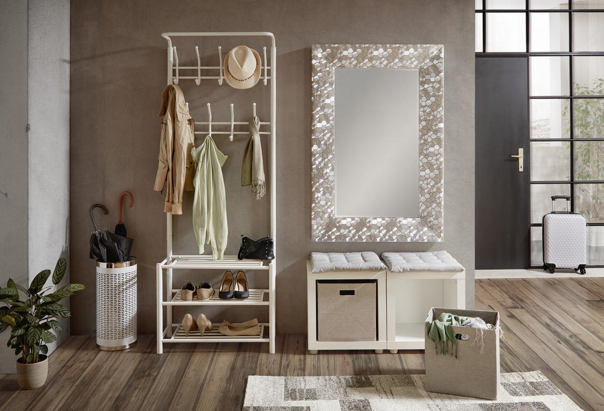 Stativ de haine Amelia - alb, Modern, metal (67/185/32cm) - Modern Living