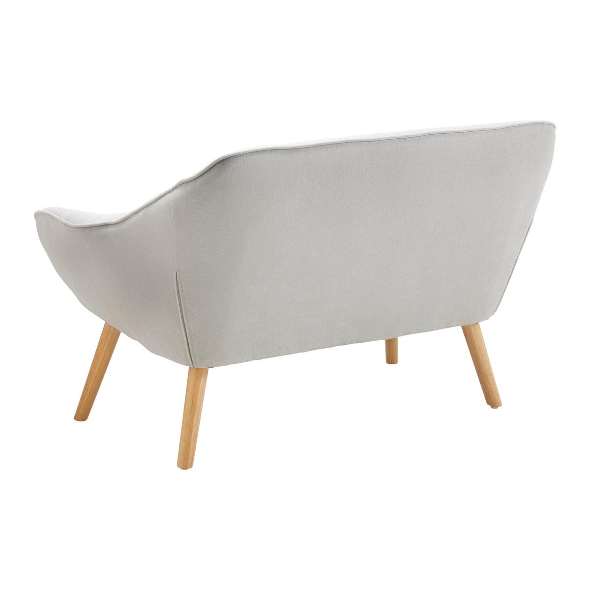 Kétüléses Kanapé Monique - világosszürke, Modern, textil/fa (127/76/74,5cm) - Bessagi Home