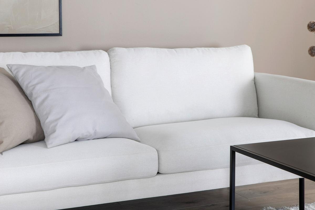 2-SITZER-SOFA ZOOM - Creme/Schwarz, Design, Textil/Metall (180/78/80cm) - Livetastic