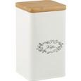Škatla S Pokrovom Lore - bela, Romantika, kovina/les (11,5/11,5/19cm) - Zandiara