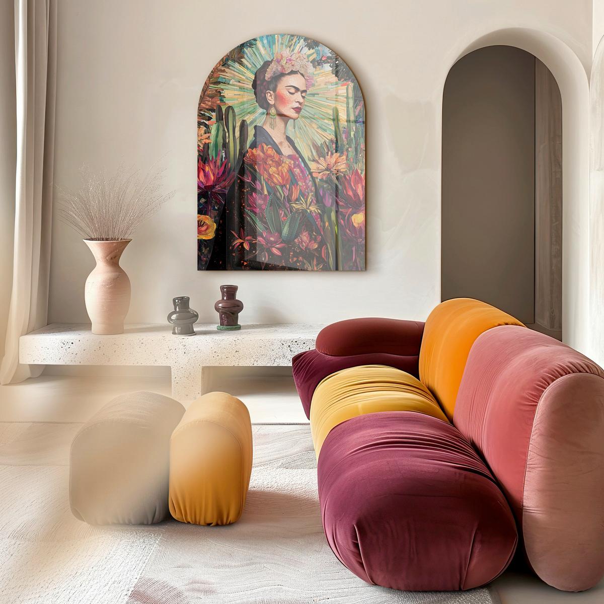 Glasbild Multicolor ca. 70x100cm - Multicolor, Basics, Glas/Papier (70/100cm)