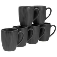 Set Skodelic Vesuvio Black, 6-Delni - črna, Basics, keramika (300ml) - Creatable