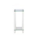 Blumensäule in Weiß - Klar/Weiß, Glas/Holzwerkstoff (25/60/25cm) - MÖMAX modern living