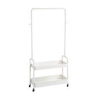 Kleiderwagen Steve - SB- Weiß - Weiß, MODERN, Kunststoff/Metall (85/155/31cm) - Mömax