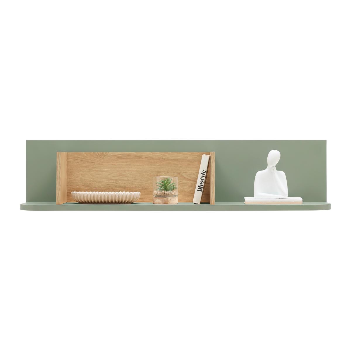 Wandboard Lagos Salbeigrün/Eichefarben - Salbeigrün/Eiche Artisan, MODERN, Holzwerkstoff (120/27/23,4cm) - Premium Living