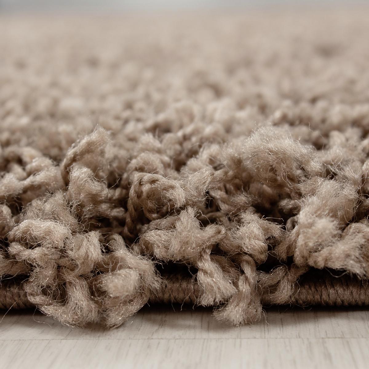 Hochflorteppich Life Mocca Hellbraun ca. 160x230cm - Hellbraun, KONVENTIONELL, Textil (160/230cm) - Novel
