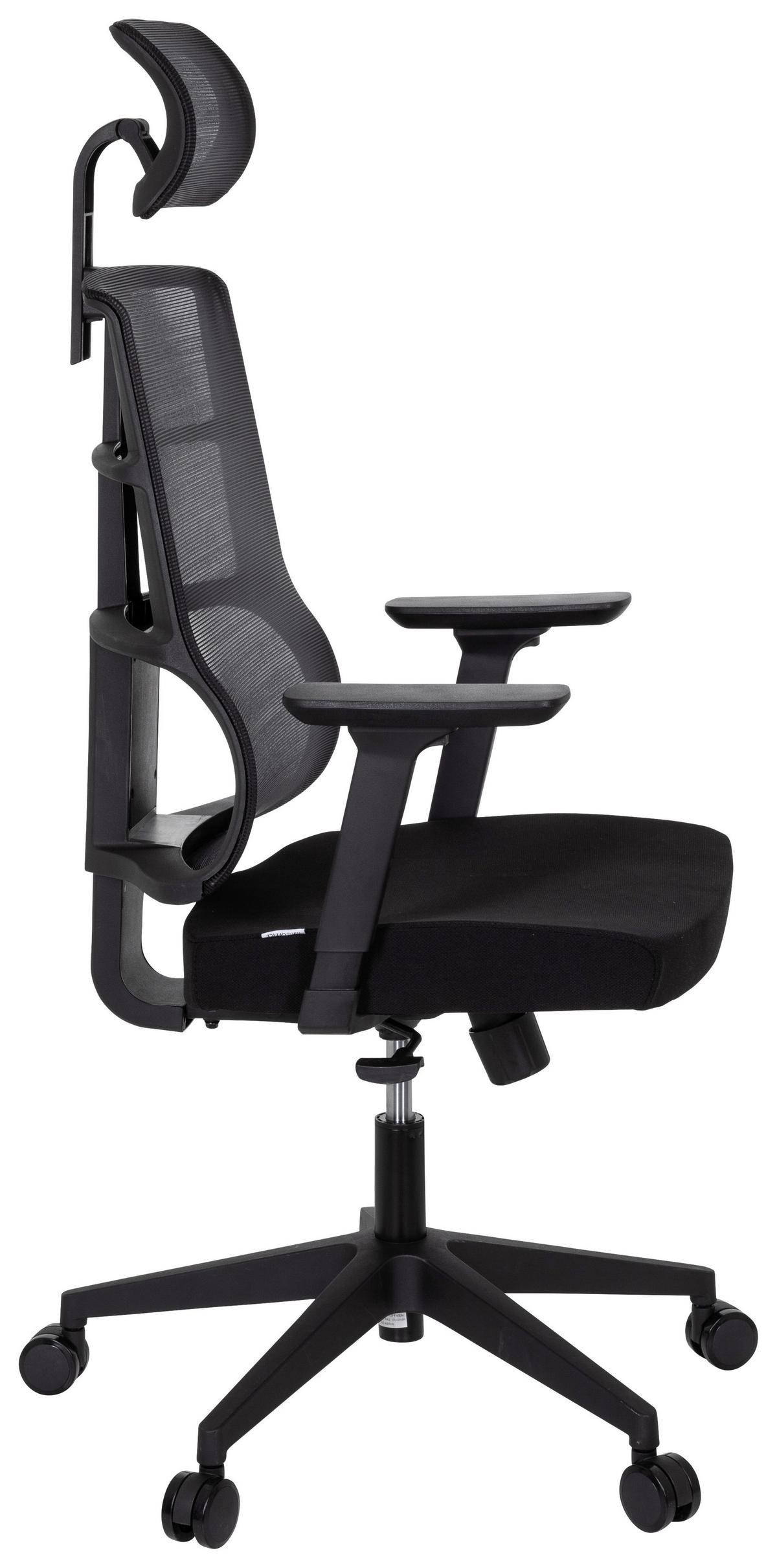 Pisarniški Stol Spinio Pro, Črna - črna, Moderno, umetna masa/tekstil (64/138/62cm) - MID.YOU