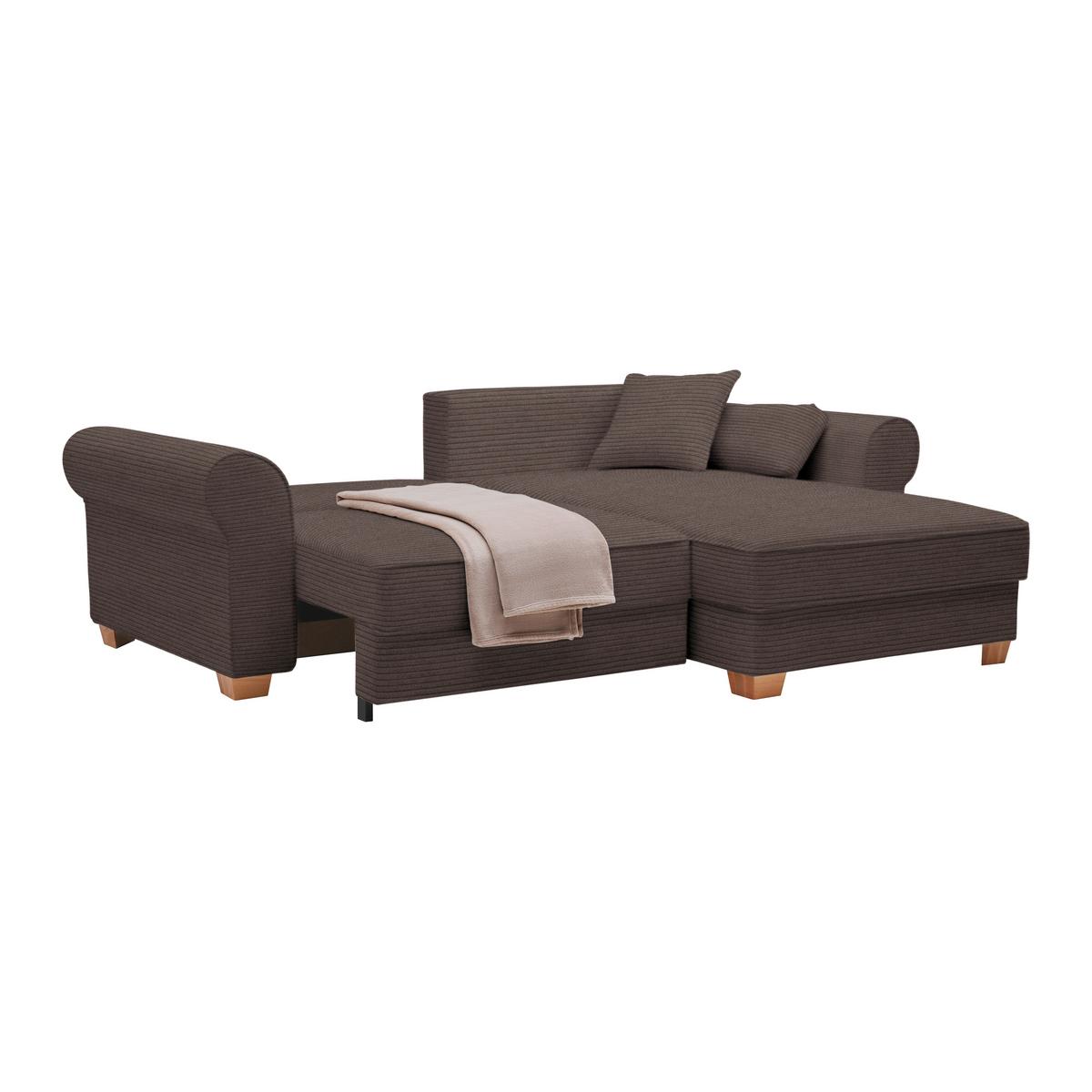 Wohnlandschaft Angelo Mokka - Mokka, MODERN, Holz/Holzwerkstoff (255/92/185cm) - Mömax