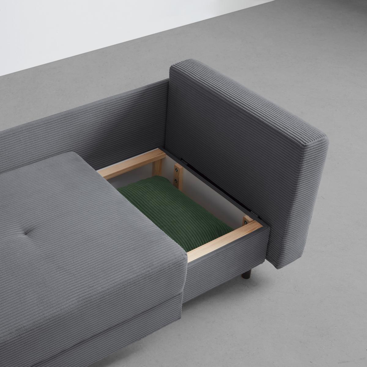 Liege Nova Dunkelgrau - Dunkelgrau/Schwarz, MODERN, Holz/Textil (145/62/85cm) - Mömax