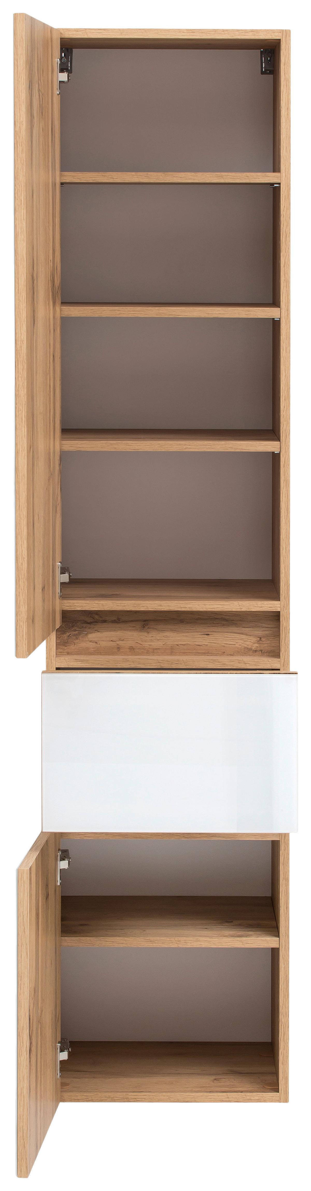 BADEZIMMER HELSINKI - Eichefarben/Weiß, KONVENTIONELL, Glas/Holzwerkstoff (120cm) - Held