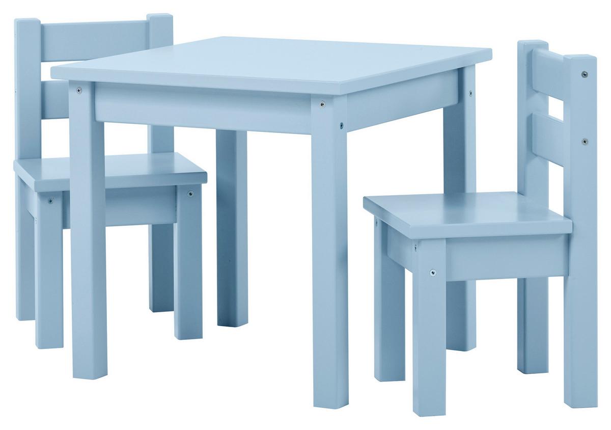 Kindersitzgruppe MADS Pastellblau Kiefer teilmassiv - Pastellblau, MODERN, Holz - MID.YOU