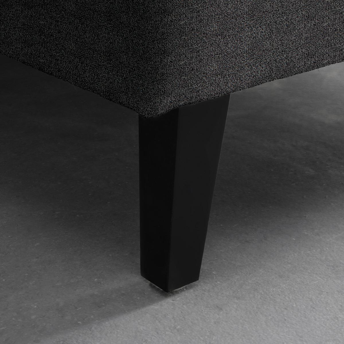 Ecksofa Boston Dunkelgrau - Dunkelgrau/Schwarz, Konventionell, Holz/Textil (215/92/160cm) - Based