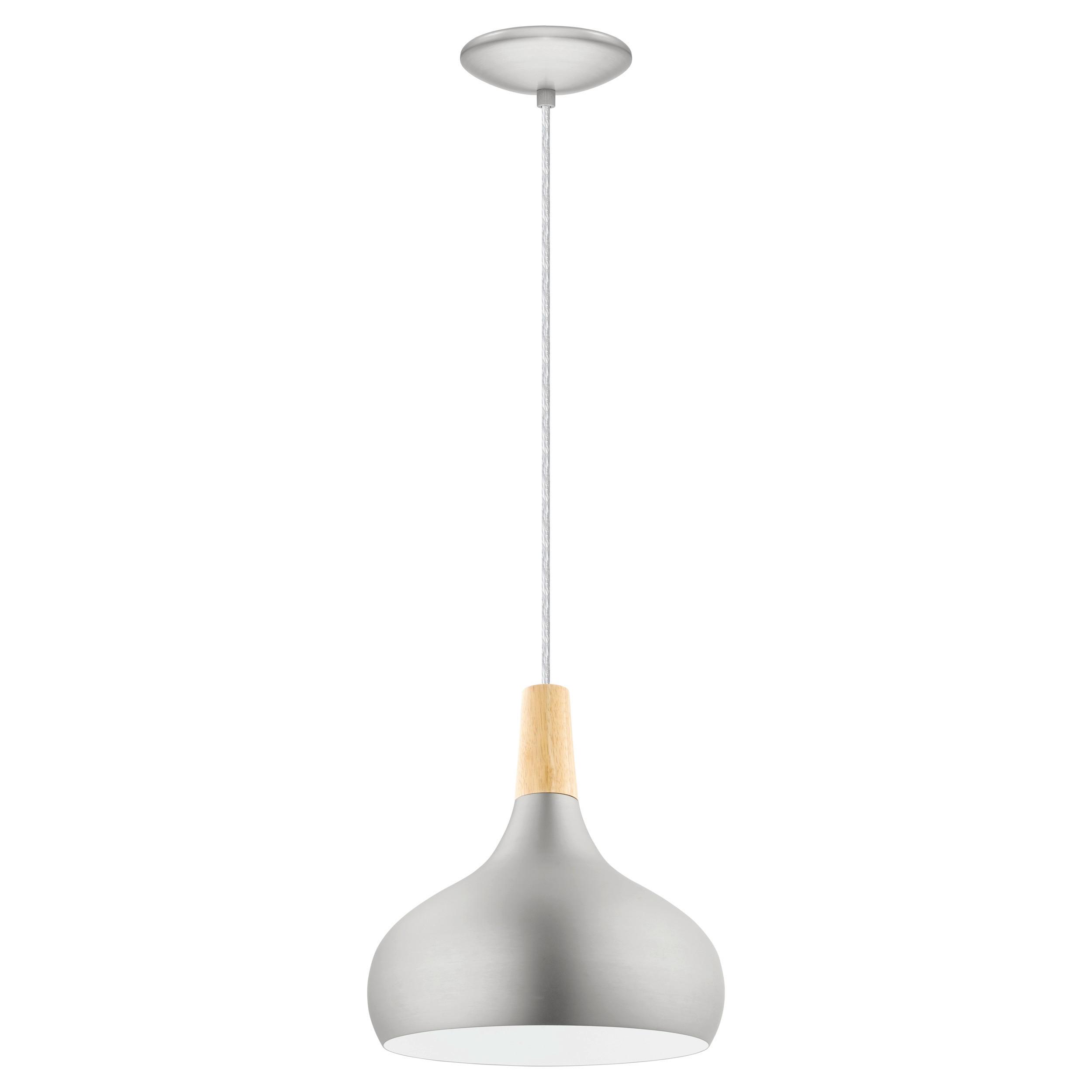 Hängeleuchte 96985* Sabinar - Hellbraun/Silberfarben, Trend, Holz/Metall (28/110cm) - Eglo