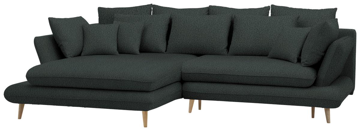 Kutna Garnitura Monte - boje grafita/prirodne boje, Romantično / ladanjski, tekstil/drvo (181/283cm) - Premium Living