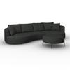 SOFFA NILAS - svart, Modern, metall/trä (322/154cm) - Bessagi Home