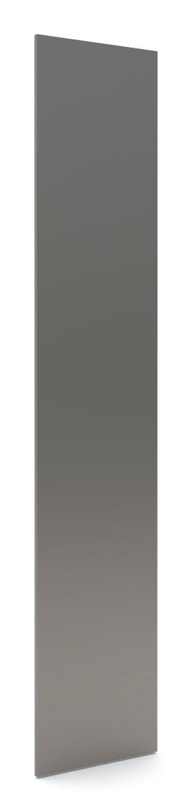 Ușă Unit - culoare aluminiu, Modern, sticlă/material pe bază de lemn (45,3/202,6/1,8cm) - Ondega
