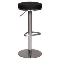 Barski Stol Wl1.293 - srebrne barve/črna, Moderno, kovina/tekstil (38/57/38cm) - MID.YOU