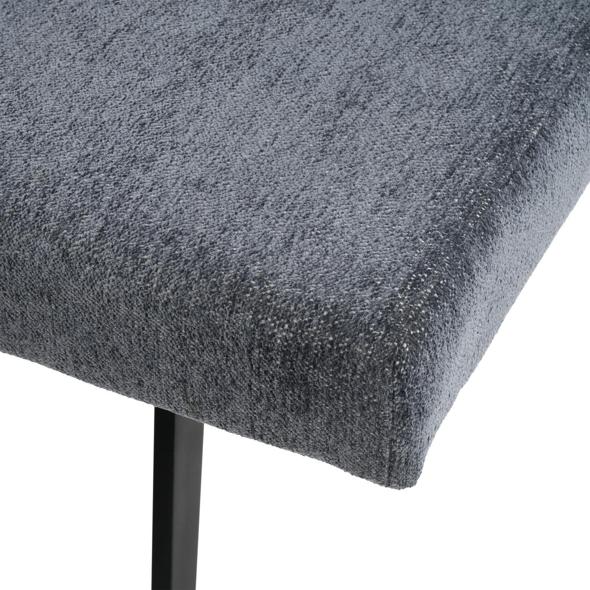 ŁAWKA NAROŻNA CHIOS - ciemnoszary/czarny, Konventionell, metal/tkanina (150/190cm) - MID.YOU