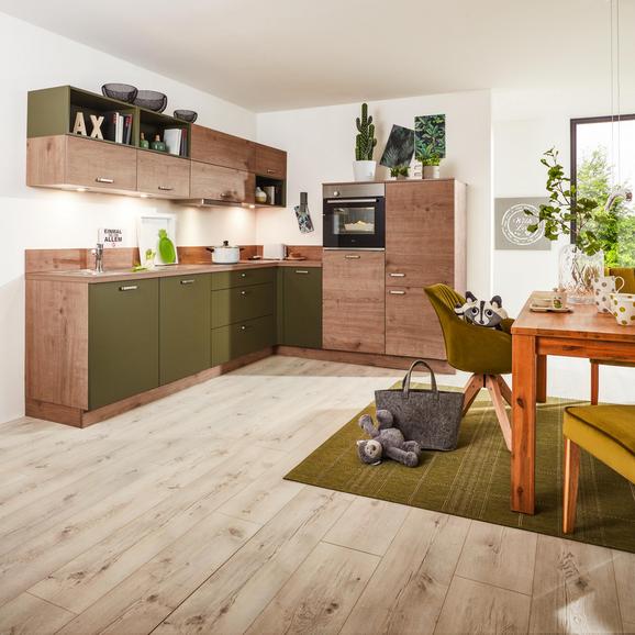 Eckküche in Olive und Steineiche online bestellen Eckküche in Olive und Steineiche online bestellen
