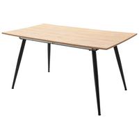 Raztegljiva Jedilna Miza Barbuda, 160-200 X 90 Cm - črna/divji hrast, Moderno, kovina/leseni material (160-200/90/76cm) - MID.YOU