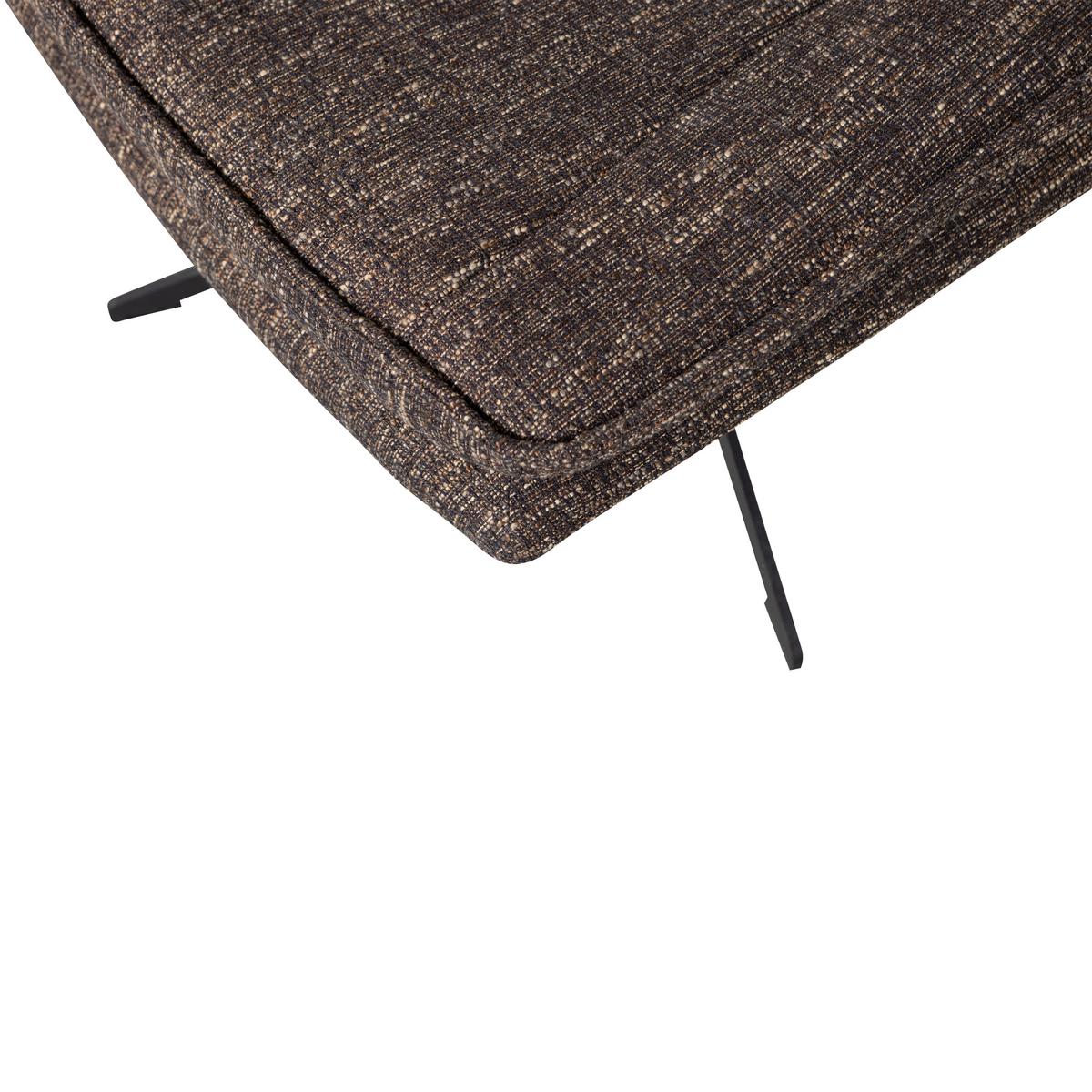 SESSEL Milaro Braun B: 75cm - Schwarz/Braun, Design, Textil/Metall (75/88/94cm) - Livetastic