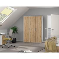 DULAP  USI ROTATIVE VOYAGER - alb/stejar Artisan, Modern, material pe bază de lemn (140/194/53cm) - Modern Living
