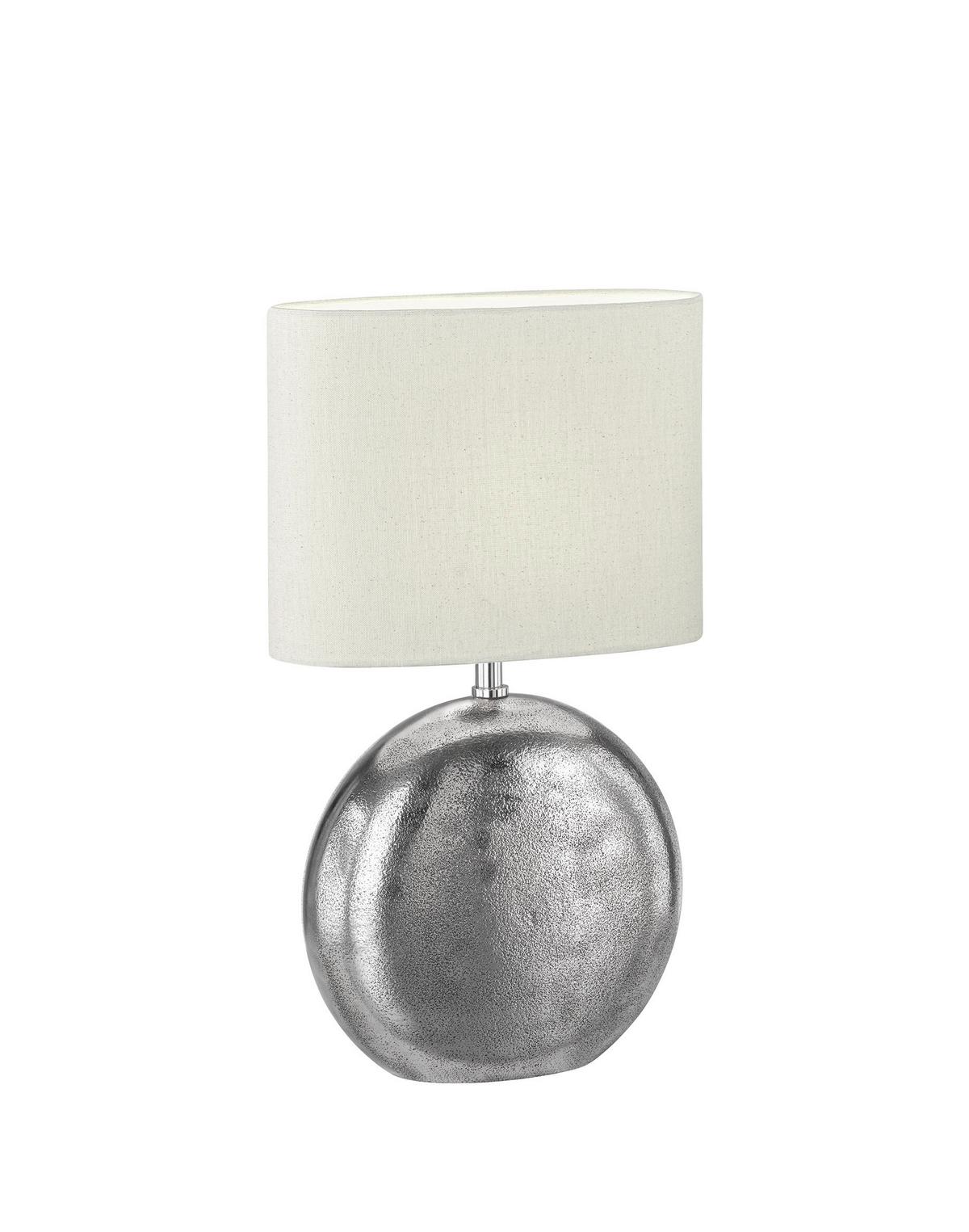 LAMPA STOŁOWA 50507 CHAMBERY - biały/kolor piaskowy, Konventionell, metal/tkanina (34/17/53cm) - Fischer & Honsel