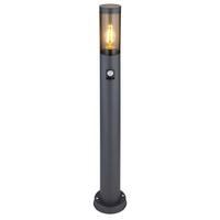 Außenleuchte Boston in Grau/Anthrazit max. 15 Watt - Anthrazit/Grau, Design, Kunststoff/Metall (12,7/80cm) - Globo