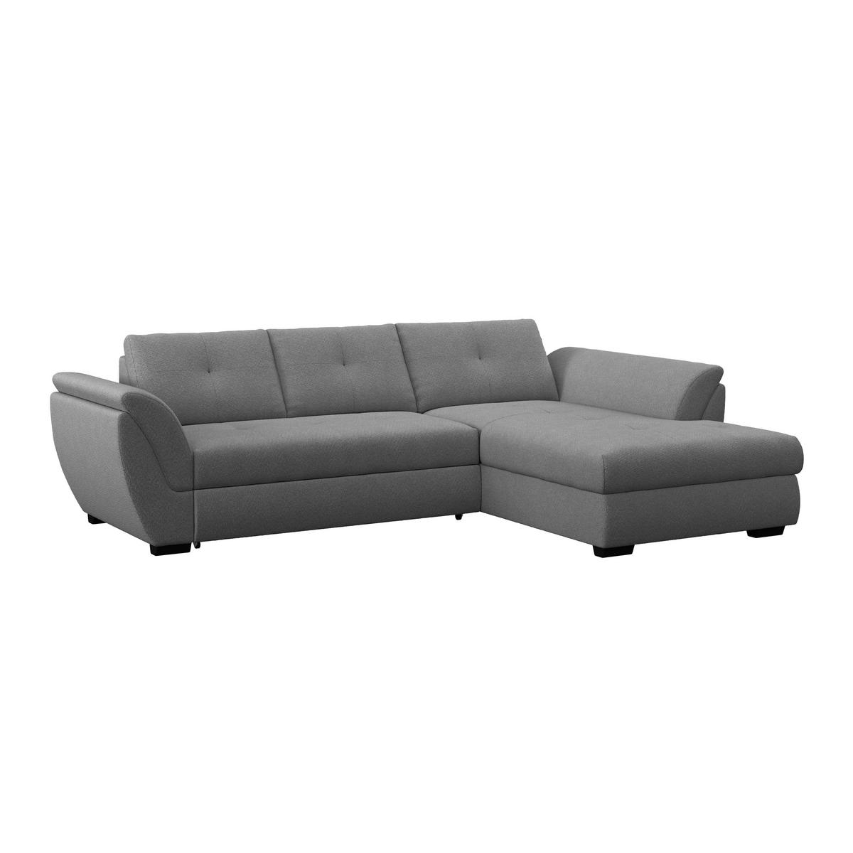 Kutna Garnitura Berisso - crna/antracit, Konvencionalno, tekstil (278/187cm) - Ondega