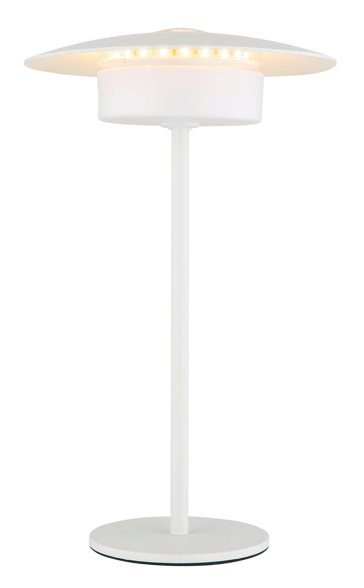 LED-Tischleuchte Kyler Weiß max. 3 Watt - Weiss, Design, Kunststoff/Metall (18/30cm) - Globo