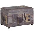 Sitzbox Schriftzug - Dunkelbraun/Multicolor, MODERN, Textil/Weitere Naturmaterialien (65/42/40cm) Sitzbox Schriftzug - Dunkelbraun/Multicolor, MODERN, Textil/Weitere Naturmaterialien (65/42/40cm)
