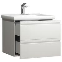 Kombiniran Umivalnik Silora L, Bela - bela, Moderno, leseni material/keramika (60cm) - MID.YOU