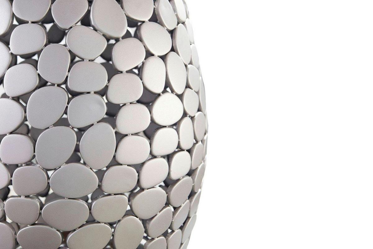 BEISTELLTISCH WL7.359 - Silberfarben, Design, Stein/Metall (40/46/40cm) - Livetastic